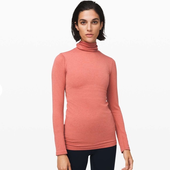 lululemon athletica Tops - Lululemon 12 Yin Vibes Turtleneck Copper Clay long sleeve pullover activewear